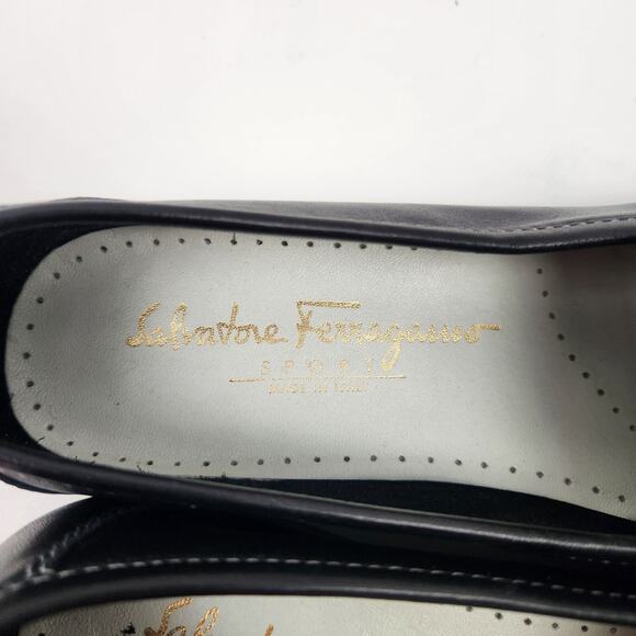 Salvatore Ferragamo Sport Grande Black Loafers Men Size 7.5B Narrow US 8.5 main image 4